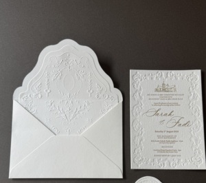 Tarjeta de Felicitación de Papel de Algodón con Impresión Tipográfica en Relieve, Recuerda tu Boda en Mallorca, España, Guarda la Fecha - Product Image 3