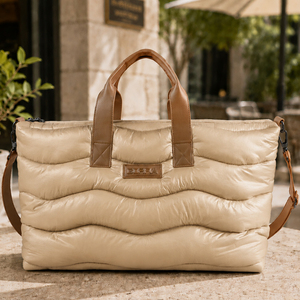 Sac fourre-tout de voyage pour femmes, sac à main en nylon souple de grande capacité, sac à bandoulière décontracté matelassé avec sangle réglable - Product Image 3