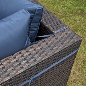 Vẫy mây đồ nội thất ngoài trời mô-đun sân vườn đi văng ghế sofa nhỏ bên ngoài ngồi với bàn hố lửa - Product Image 6