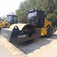 Rouleau compresseur routier Caterpillar de 20 tonnes d'occasion, matériel de pavage routier, compacteur de sol