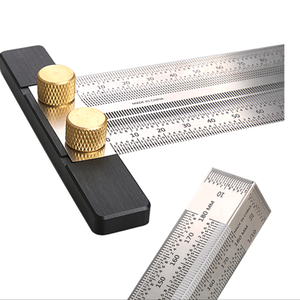 Regla de escala de agujero de corte de línea tipo T de alta precisión L-HT96, medidor de marcado de acero inoxidable para bricolaje, carpintería, carpintero - Product Image 3