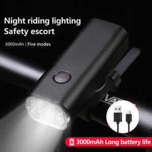 Faro Delantero LED de Aleación de Aluminio <span class=keywords><strong>para</strong></span> <span class=keywords><strong>Bicicleta</strong></span>, Impermeable, Recargable por USB-C, Alta Potencia de 1300 Lúmenes <span class=keywords><strong>para</strong></span> Ciclismo Nocturno - Product Image 4