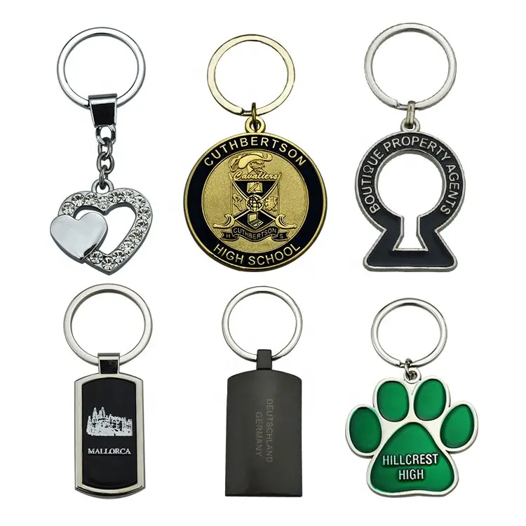 Make Your Own Alloy Parts Wholesale Logo 3d Custom Metal Keychain For Engraving Custom
