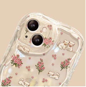 <span class=keywords><strong>Cover</strong></span> <span class=keywords><strong>per</strong></span> Telefono in TPU Morbido con Motivo Floreale e Stampa di Gatti, Bordo Ondulato <span class=keywords><strong>per</strong></span> <span class=keywords><strong>iPhone</strong></span> 6 7 8 X Xr <span class=keywords><strong>XS</strong></span> 11 12 13 14 15 16 17 Pro Max - Product Image 6