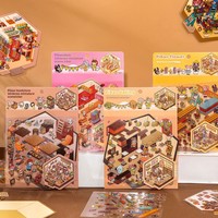 Autocollants Diorama 3D Micro-échelle en PET – Adorables et Créatifs pour la Création de Scènes, Parfaits pour les Projets DIY des Filles et les Mini-Maisons
