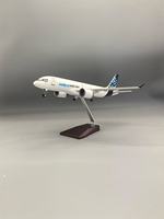 Modèle d'avion personnalisé en résine A220-300 38cm, modèle Airbus 220 avec éclairage, échelle 1/100, cadeau promotionnel en vente