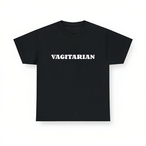 T-Shirt Vagitarian Nera Unisex con Collo Rotondo e Manica Corta, Stampa Serigrafica, Abbigliamento Promozionale - Product Image 5