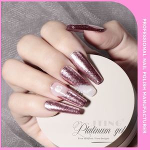 JTING OEM Esmalte de Uñas con Logotipo Personalizado, Esmalte de Gel Plateado Brillante, Laca Semipermanente con Purpurina, Colores Brillantes, Esmalte de Uñas en Gel para Lámpara UV LED - Product Image 5