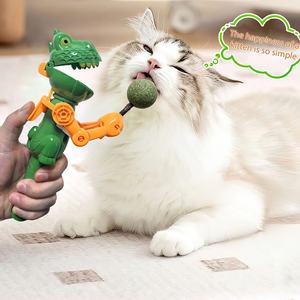 Jouet interactif pour chat en forme de dinosaure à <span class=keywords><strong>la</strong></span> menthe, sucette, <span class=keywords><strong>robot</strong></span>, pour stimuler le développement intellectuel et apaiser, jouet extensible pour manger le sucre - Product Image 3