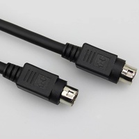 Longitud personalizada negro alto Compatible vehículo CCTV Mini Din 9 pines conector de aviación Mini Din extensión Cable de vídeo para ordenador