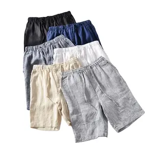 Recycle Fabric Linen Bermuda Cargo Shorts for Men