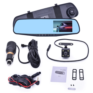 Caméra de tableau de bord de voiture de type rétroviseur, écran de 4,3 pouces avec enregistrement vidéo, double objectif, DVR de voiture - Product Image 1