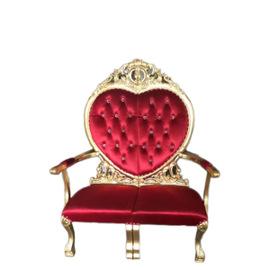 Furnitur acara mewah kursi takhta raja ganda berbentuk hati Sofa tempat duduk santai pengantin pria kulit sintetis ruang keluarga pernikahan - Product Image 1