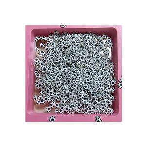 Mignon animal empreinte de patte ours chat <span class=keywords><strong>chien</strong></span> noir patte contour argile tranches thème animal polymère argile arrose bricolage Slime fournitures - Product Image 6