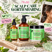 Huile de croissance Romarin Menthe Cuir Chevelu Sec Apaiser Renforcement Cheveux Masque Shampooing Et Après-shampooing Romarin Menthe