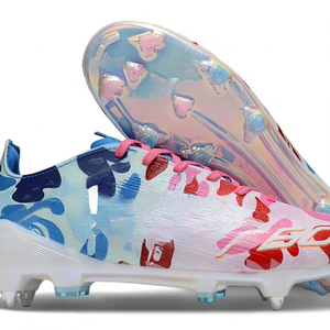 Chaussures de <span class=keywords><strong>football</strong></span> unisexes Shopify Wholesale Mbappe X Series 766 <span class=keywords><strong>Godasse</strong></span> à tige basse, semelle extérieure imperméable, modèle F50, à lacets - Product Image 1