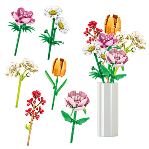 Artificial DIY Assembly Bouquets Building <strong>Blocks</strong> Toys Home Decoration 6-Style Bouquets <strong>Brick</strong> Flowers for Romantic Holiday Gift - Product Image 1