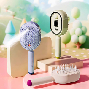 Brosse à vapeur nano-brume avec réservoir d'huile essentielle de 10 ml, appareil de massage du cuir chevelu pour des cheveux sans frisottis - Product Image 2