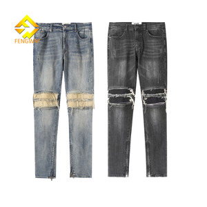 Factory Price Men's Casual Mid Waist Slim-fit Denim Jeans <strong>Old</strong> Pencil Tapered Zipper Fashion <strong>Pants</strong> - Product Image 1