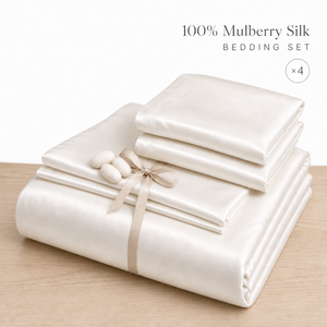 Juego de sábanas ajustables Oeko-Tex con funda de almohada de seda de 19 momme, juego de ropa de cama de seda de morera natural de alta calidad para regalo. - Product Image 4