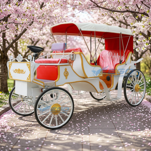 Chariot de princesse royal classique en forme de citrouille / Calèche de mariage Cendrillon / Voiture électrique de tourisme à vendre - Product Image 2