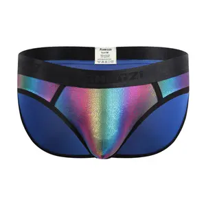 OEM Services Rainbow Man Unterwäsche Nylon Low Waist U-förmige Bump Unterwäsche High Elastic Breath able Custom Brief für Männer