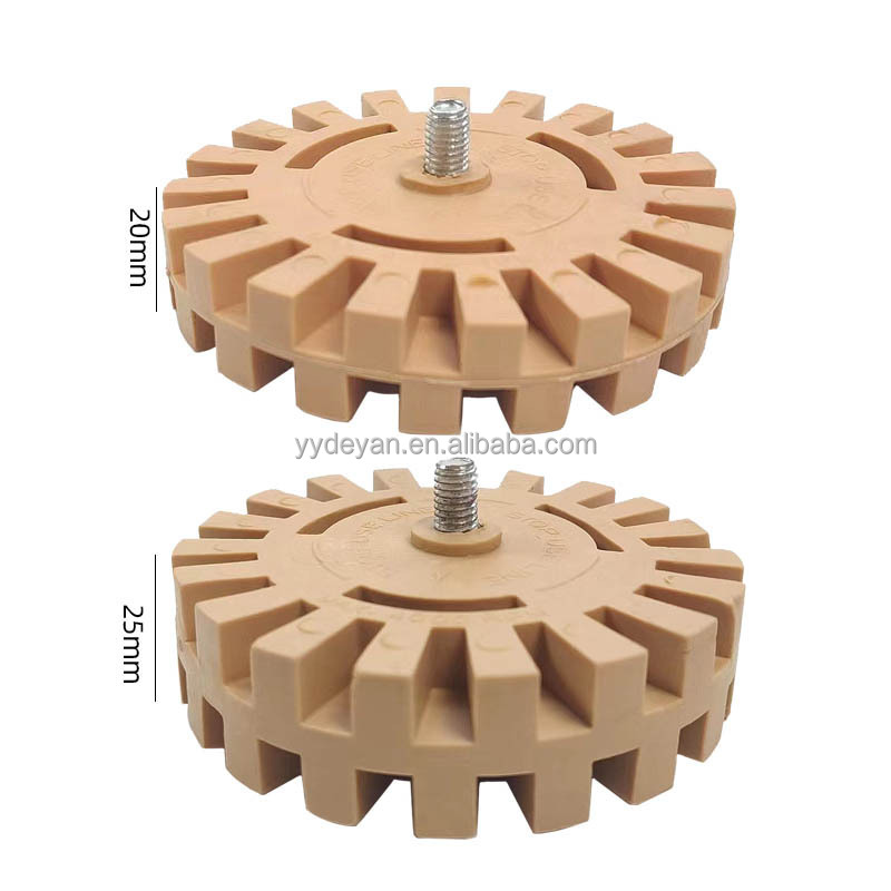Araba pnömatik kauçuk silgi tekerlek kauçuk ped Disk çıkartma silgi tekerlek araba tutkal çıkartmalar ve çıkartmaları parlatma için