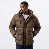 Veste d'hiver classique décontractée pour hommes avec capuche résistance à l'eau chaud homme vêtements de plein air hommes grande taille manteau à capuche bouffant
