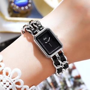 Reloj Rectangular de Oro Rosa para Mujer, Brazalete de Cadena con Múltiples Eslabones, Elegante Reloj de Pulsera de Cuarzo - Product Image 6