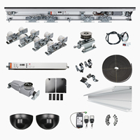 Turtech HH130 Sensor Otomatis Pintar Berkualitas Tinggi Desain Modern Pintu Geser Aluminium Interior untuk Penggunaan Supermarket