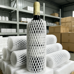 Filet <span class=keywords><strong>de</strong></span> protection en <span class=keywords><strong>mousse</strong></span> EPE pour bouteilles <span class=keywords><strong>de</strong></span> vin, manchon d'emballage antichoc - Product Image 3