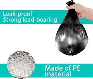 Vente flash - Sacs poubelle noirs en HDPE/LDPE, sacs poubelle résistants, sacs poubelle de 55 gallons - Product Image 4