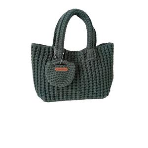 Sac à main en fil crocheté fait main, style coréen, couleur unie, mignon, pour tenue d'automne-hiver, motif dessin animé, en polyester - Product Image 5
