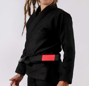 จีมิสซูเปอร์สีดำ Jitsu GI ผู้หญิงถักเปียไข่มุก450แกรม OEM ผลิตตามสั่งคาราเต้ศิลปะการต่อสู้ราคาโรงงานปากีสถาน - Product Image 4