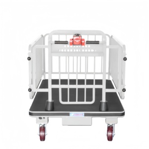 รถเข็นขนส่งสินค้าระบบไฟฟ้าแบบ65Ah 2X12V เครื่องควบคุม160A 24V เครื่องมือขนส่งแพลตฟอร์มไฟฟ้าสี่ล้ออุตสาหกรรม - Product Image 5