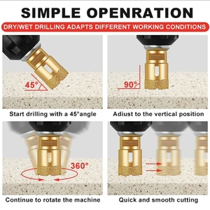 Kim cương lõi khoan <span class=keywords><strong>bit</strong></span> 6-100 mét gốm sứ gạch đá cẩm thạch Granite lỗ Saw khoan <span class=keywords><strong>bit</strong></span> với 38 Mét đường kính - Product Image 4