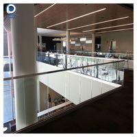 Prima Garde-corps en verre avec cannelure en U en acier inoxydable et aluminium, pour piscine et balcon, en verre trempé feuilleté