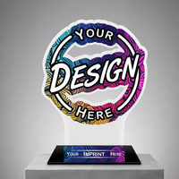 Trophées personnalisés en acrylique coloré de forme originale avec logo personnalisé pour la danse, la gymnastique et les sports