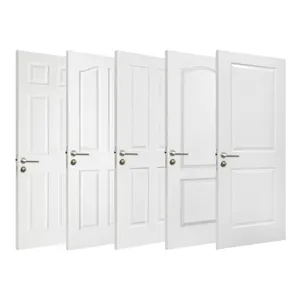 White Primer Smooth Interior Room Door Modern White Internal Door Panels For Sale Prehung Painted Interior Doors