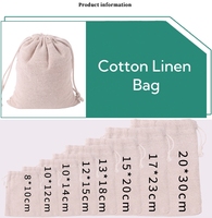 Grande Vente : Sac Pochette Écologique Réutilisable en Coton Organique, Toile et Lin avec Cordon de Serrage, Impression Logo Personnalisée
