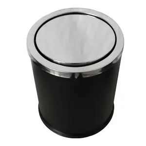 2024 Stainless Steel Rolling Cover Type Round Dustbin For Home And Office
