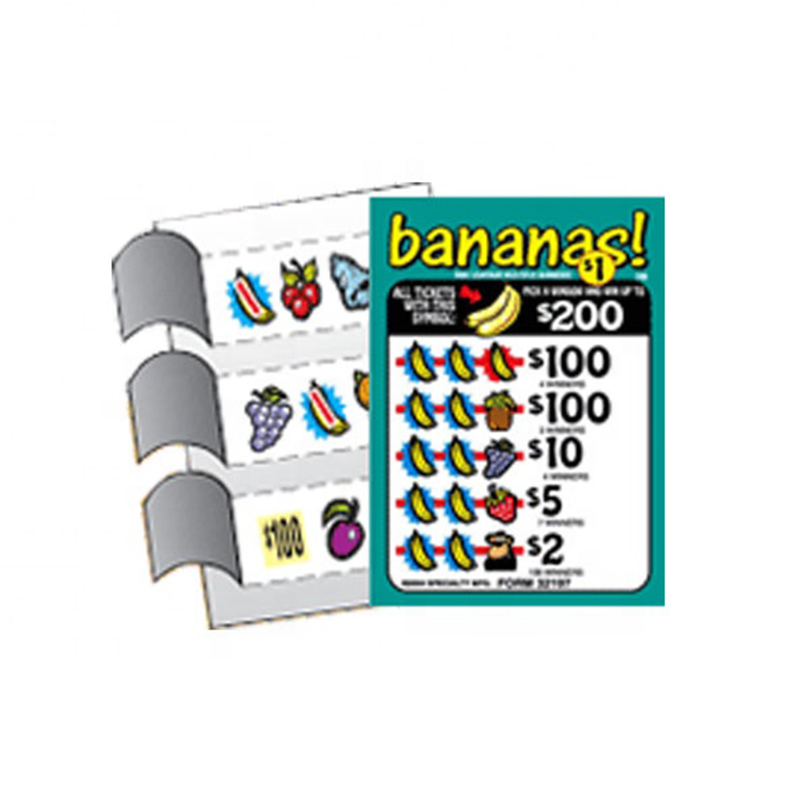 Профессиональный производитель, лотерейные билетов различных цветов с тремя окнами на заказ