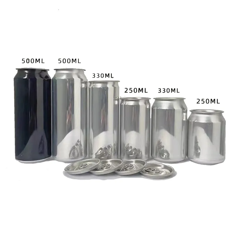 Grosir Pabrik OEM 250ml 330ml 500ml botol minuman aluminium soda pop kaleng botol bir aluminium dengan tutup terbuka mudah