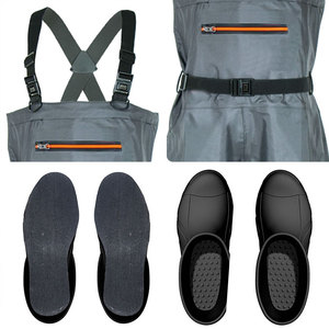 Pantalon complet imperméable et respirant avec fermeture à glissière sur la poitrine pour hommes et femmes - Product Image 2