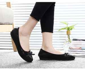 Zapatos Planos de Alta Calidad con Punta Redonda, Suaves y Cómodos para Mujeres Embarazadas, Zapatos de Conducir con Lazo, Zapatos Casuales para Damas - Product Image 3