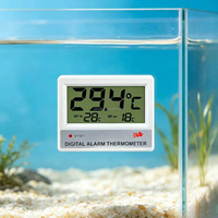 Thermomètre numérique pour aquarium, à installer à l'intérieur du réservoir ℃ / ℉   Lumière d'avertissement LED modulable, alarme de température élevée et basse pour aquarium