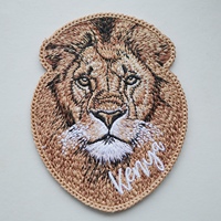 Patch tête de loup imprimé et brodé, dégradé haute définition, auto-adhésif pour vestes et sacs à dos
