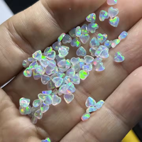 HQ GEMS Petite Taille OP534 Fond Plat Opale Coeur Cabochon 4mm Coeur Forme Opale Pierre en Vente