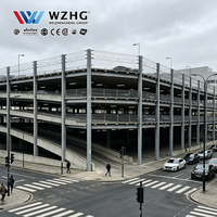 Bâtiment de stationnement modulaire en acier à plusieurs niveaux et de grande envergure avec conception structurelle pour l'extension future du stationnement et le développement du site