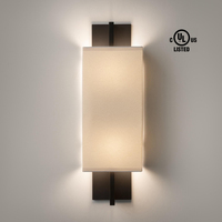 UL CUL CE Listed Classic E26 Base en laiton Applique murale avec abat-jour en tissu pour chambre à coucher salon couloir hôtel